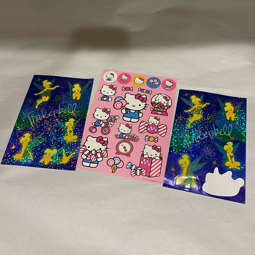 Disney tinkerbell stickers hello kitty vintage
